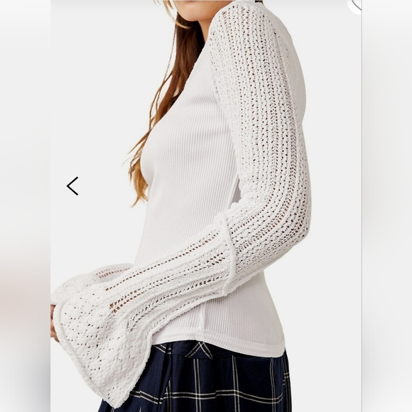 Cuffing Season Knit-Detail Flared-Cuff Top - Picture 6 of 9